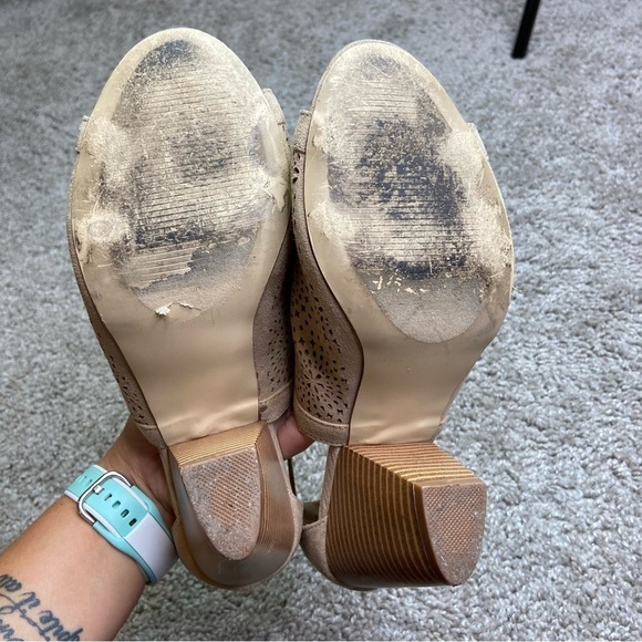 Tan block‎ heels size 8 - Picture 4 of 6